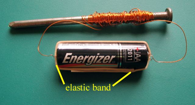 Battery powered electromagnet